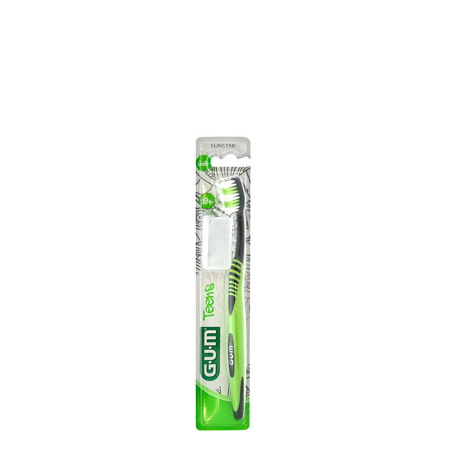 GUMTeensToothbrush904 Product container of GUM Teens Toothbrush 904 by GUM, a soft toothbrush indicated for daily oral hygiene for teens over 10.