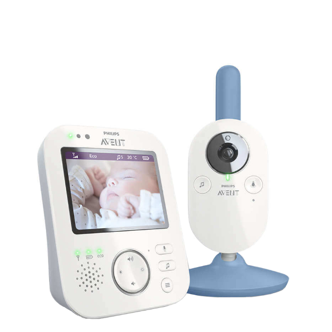 Philips Avent Intercomunicador Digital Product container of Philips Avent Digital Video Baby Monitor by Philips Avent, a monitor indicated for baby surveillance.