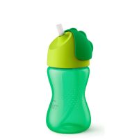 Product  container  of  Philips  Avent  Magic  Cup  with  Straw  Boy  300ml,  a  drinking  cup  indicated  for  child  autonomy.