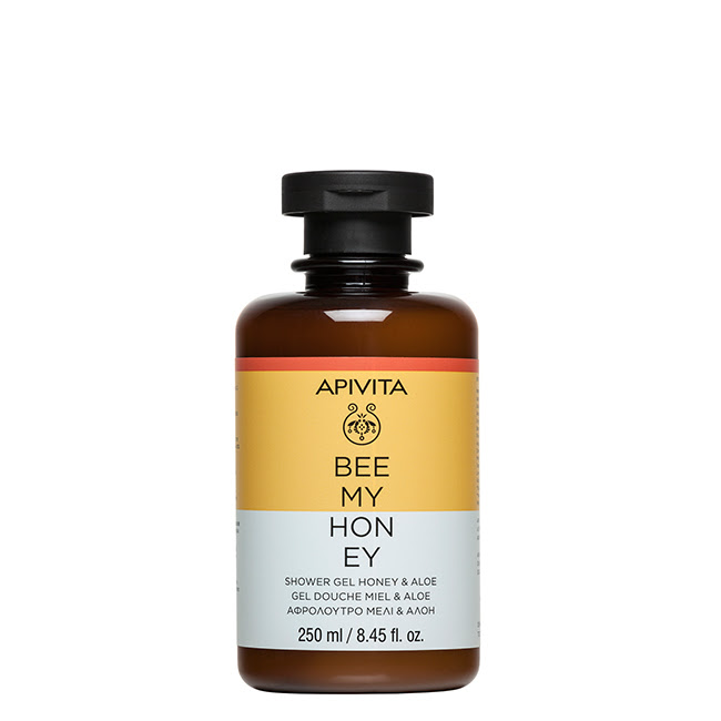 ApivitaBeeMyHoneyShowerGelHoneyandAloe250ml Bottle of Apivita Bee My Honey Shower Gel Honey and Aloe by Apivita, a shower gel indicated for cleansing and preserving skin moisture.