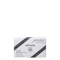 Product  container  of  Apivita  Jasmine  Natural  Soap  by  Apivita,  a  solid  soap  indicated  for  maintaining  skin  hydration.