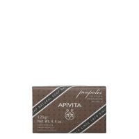 Product  container  of  Apivita  Propolis  Natural  Soap  by  Apivita,  a  solid  soap  indicated  for  oily  and  acne  prone  skin.