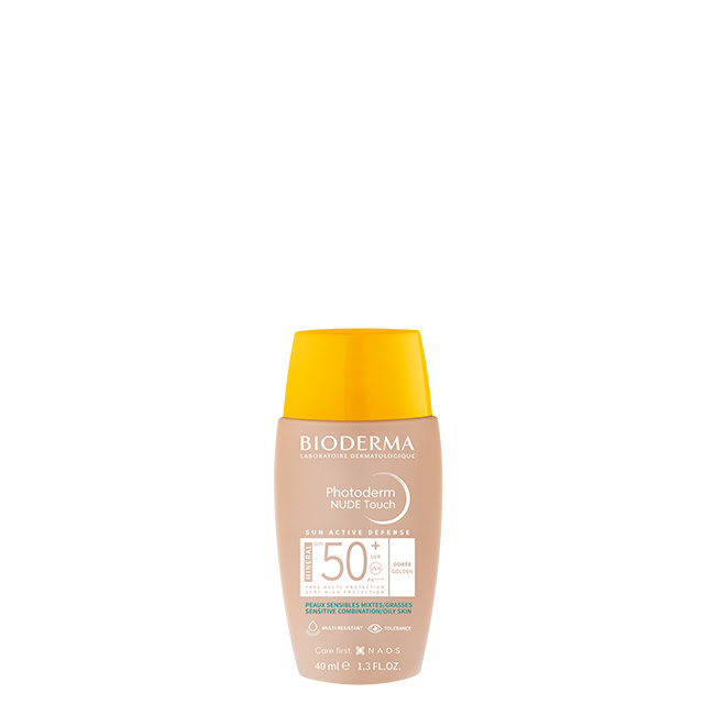 BiodermaPhotodermSPF50NudeTouchMineralTintedCreamGoldenColor40ml Bioderma Photoderm SPF50+ Nude Touch Creme Tonal Mineral Cor Dourada 40ml - 画像 (1)
