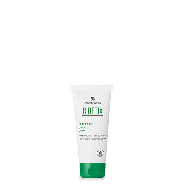 BiretixIsorepairMoisturizingandRegeneratingCream50ml Bottle of Biretix Isorepair Moisturizing and Regenerating Cream by Biretix, a fluid cream indicated for sensitized skin.