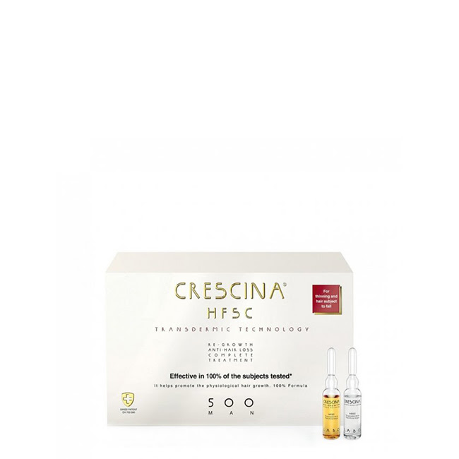 CrescinaHFSCTransdermicCompleteTreatment500ManAmpoules1010 Crescina HFSC Transdermic Complete Treatment 500 Man Ampollas 10+10 - Image 1