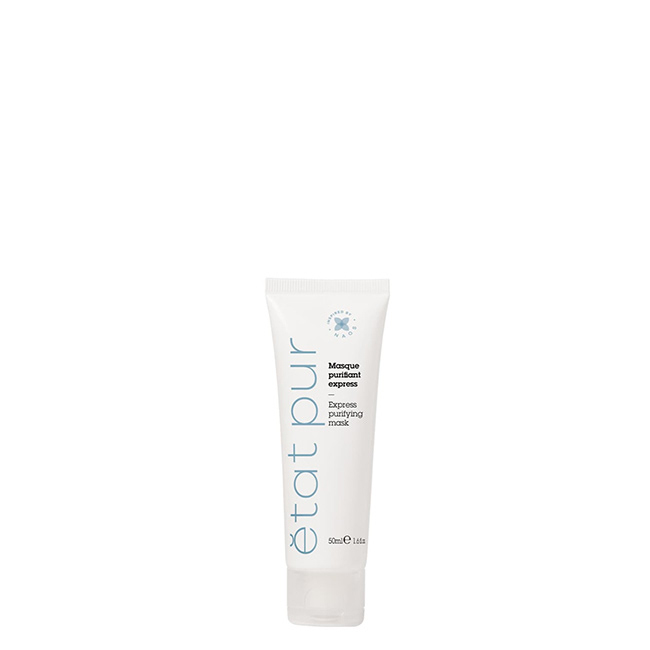 EtatPurExpressPurifyingMask50ml Jar of Etat Pur Express Purifying Mask by Etat Pur, a creamy face mask indicated for purifying and absorbing excess skin oil.