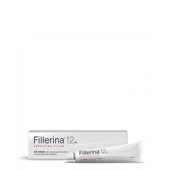 Fillerina12HADensifying-FillerGrade3DayCream50ml Jar of Fillerina 12HA Densifying-Filler Grade 3 Day Cream by Fillerina, a cream indicated for reducing initial wrinkles.