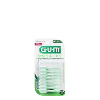 Box  of  GUM  Soft  Picks  Comfort  Flex  by  GUM,  a  rubber  toothpick  indicated  for  plaque  removal  and  gum  micromassage.
