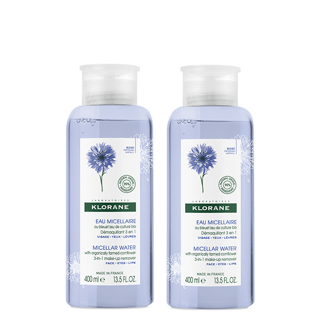 KloraneCyanBioMicellarWaterDuo2x400ml Klorane Aciano Bio Duo Agua Micelar 2x400ml - Image 1
