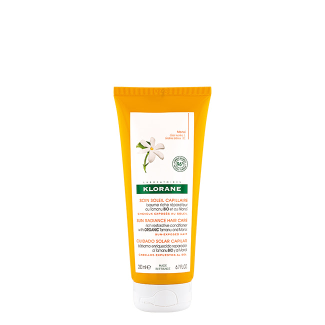 KloraneSolarTamanuandMonoiBioConditioner200ml Bottle of Klorane Solar Tamanu and Monoi Bio Conditioner by Klorane, a conditioner indicated for nourishing sun-exposed hair.