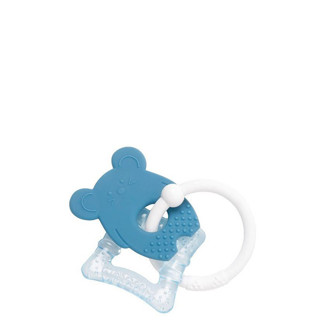 NattouSiliconeCoolingTeetherBlue Nattou Silicone Cooling Teether Blue