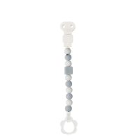 Nattou Silicone Pacifier Clip Gray/White