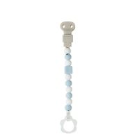 Nattou Silicone Pacifier Clip Light Blue