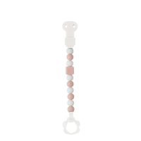 Nattou Silicone Pacifier Clip Light Pink