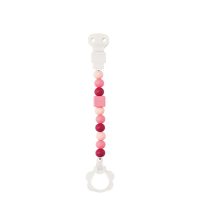 Nattou Silicone Pacifier Clip Pink