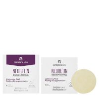 Box  of  Neoretin  Discrom  Control  Lightening  Peel  Pads  by  Neoretin,  a  peeling  pad  indicated  for  skin  exfoliation.