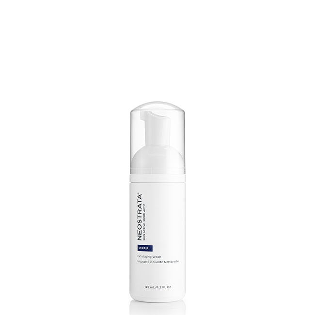 NeostrataSkinActiveRepairExfoliatingWash125ml Bottle of Neostrata Skin Active Repair Exfoliating Wash by Neostrata, a foam cleanser indicated for skin exfoliation.