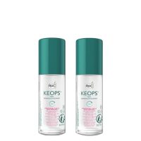 Bottle  of  RoC  Keops  Sensitive  Duo  Deodorant  Roll  On  by  RoC,  a  roll-on  indicated  for  sensitive  and  fragile  skin.