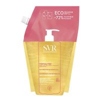 Bottle  of  SVR  Topialyse  Micellar  Oil  Wash  Refill  by  SVR,  a  cleansing  oil  indicated  for  hydrating  fragile  skin.