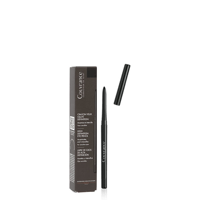 AvèneCouvranceEyePencilColorBlack Product container of Avène Couvrance Eye Pencil Color Black by Avène, a black pencil indicated for intensifying the eye.
