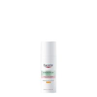 Bottle  of  Eucerin  Dermopure  Protect  Fluid  SPF30  by  Eucerin,  a  fluid  texture  indicated  for  acne-prone  skin  and  sun  protection.