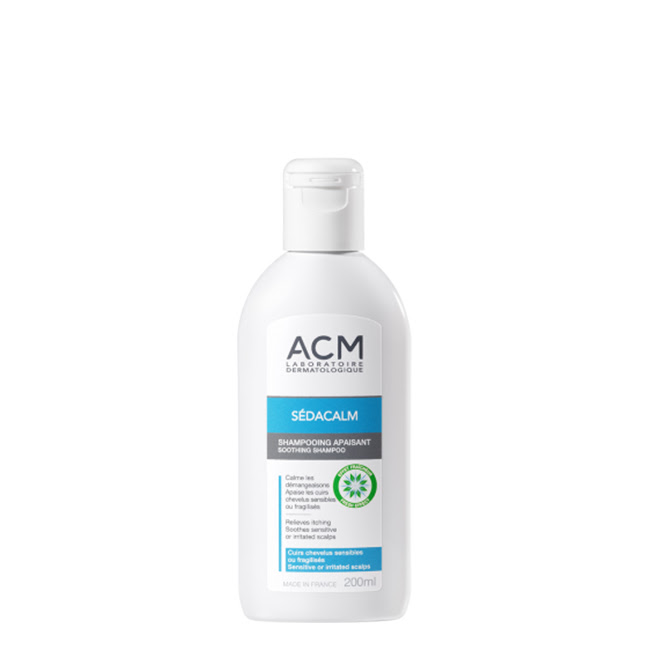ACMSédacalmSoothingShampoo200ml Bottle of ACM Sédacalm Soothing Shampoo by ACM, a shampoo indicated for cleansing and calming the itchy scalp.