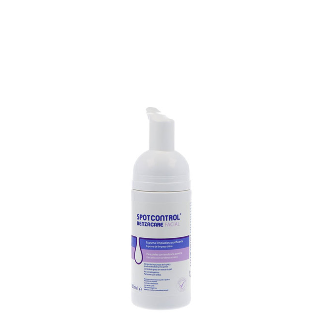 BenzacareSpotControlCleansingFoam130ml Bottle of Benzacare Spot Control Cleansing Foam by Benzacare, a foam indicated for purifying and clearing acne-prone skin.