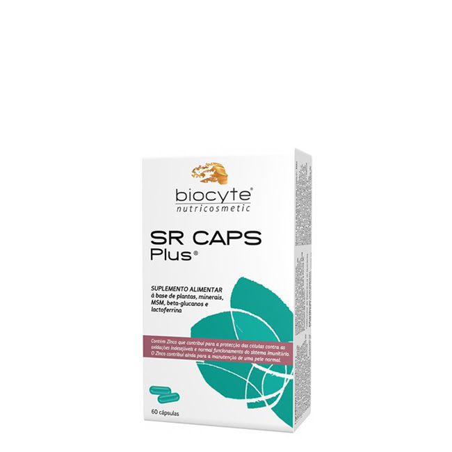 BiocyteSRCapsPlusCapsulesx60 Box of Biocyte SR Caps Plus Capsules by Biocyte, a capsule supplement indicated for regulating excess sebum and skin imperfections.