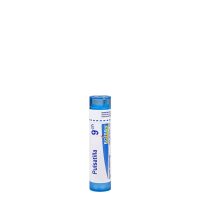 Product  container  of  Boiron  Pulsatilla  9CH  by  Boiron,  homeopathic  granules  indicated  for  yellowish  nasal  secretions.