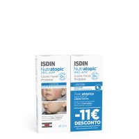 Box  of  Isdin  Nutratopic  Pro-Amp  Facial  Cream  by  Isdin,  a  cream  indicated  for  childhood  atopic  dermatitis  symptoms.