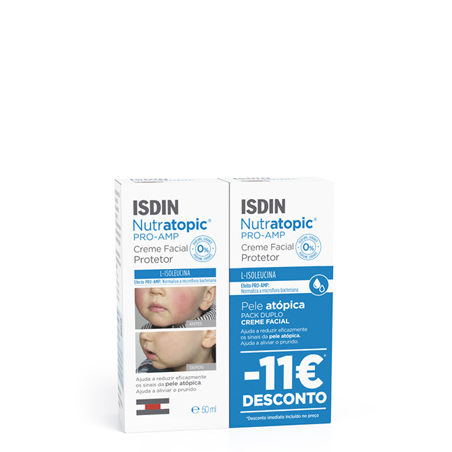 IsdinNutratopicPro-AmpFacialCream2x50ml Isdin Nutratopic Pro-Amp Creme de Rosto Pele Atópica 2x50ml - Image 1