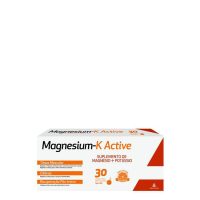 Box  of  Magnesium-K  Active  by  Magnesium-K,  dietary  tablets  indicated  for  promoting  normal  muscle  function.