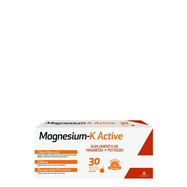 Magnesium-KActiveTabletsx30 Box of Magnesium-K Active by Magnesium-K, dietary tablets indicated for promoting normal muscle function.