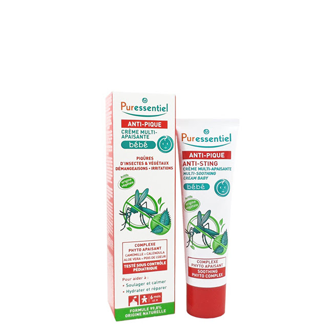 PuressentielAnti-StingBabyMulti-SoothingCream30ml Tube of Puressentiel Anti-Sting Baby Multi-Soothing Cream by Puressentiel, a cream indicated for insect bites.