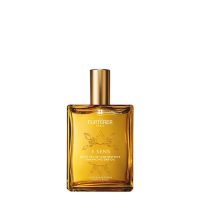 Bottle  of  Rene  Furterer  5  Sens  Enhancing  Dry  Oil,  a  dry  oil  indicated  for  nourishing  and  protecting  hair  and  body  skin.