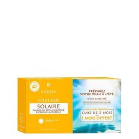 Box  of  Rene  Furterer  Vitalfan  Solar  Duo  Capsules  by  Rene  Furterer,  a  supplement  indicated  for  preparing  skin  for  sun  exposure.