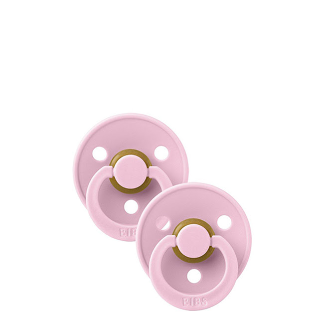 BibsLatexPacifier6-18MBabyPinkx2 ビブス ラテックス おしゃぶり 6-18M ベビーピンク x2 - 画像 (1)