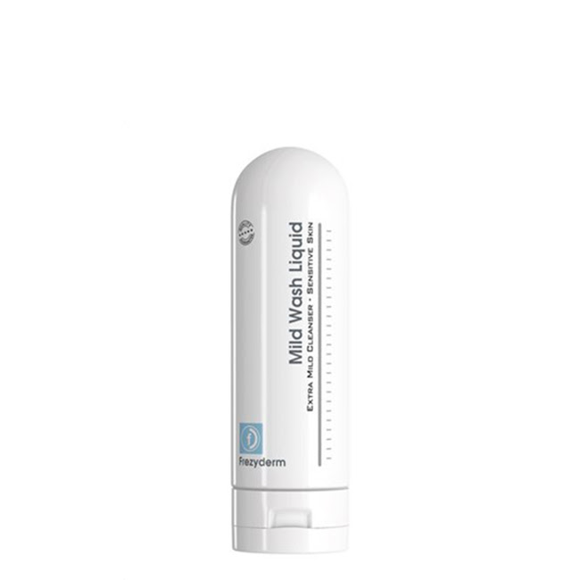 FrezydermMildWashLiquid200ml Bottle of Frezyderm Mild Wash Liquid by Frezyderm, a cleansing liquid indicated for moisturizing and toning the face and body.
