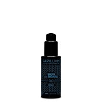 Bottle  of  Papillon  Skin  and  Beard  Serum  by  Papillon,  a  lightweight  serum  indicated  for  moisturizing  and  protecting  the  beard.