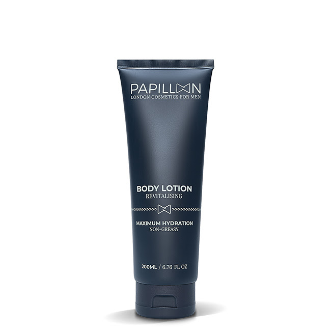 PapillonBodyLotion200ml Bottle of Papillon Body Lotion by Papillon, a non-greasy lotion indicated for moisturizing and softening body skin.