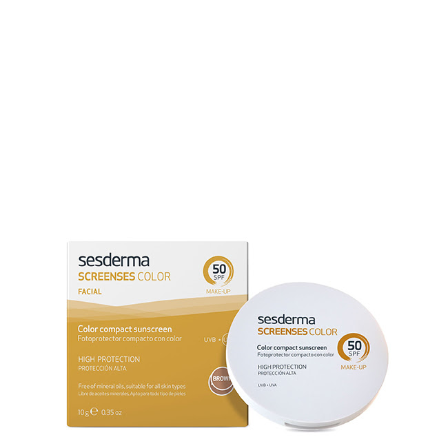 SesdermaScreensesColorCompactSPF50Brown10g Sesderma Screenses Color Compacto SPF50 Brown 10g - Image 1