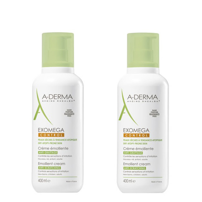 A-DermaExomegaControlEmollientCreamDuo2x400ml A-Derma Duo Exomega Control Creme Emoliente 2x400ml - Image 1