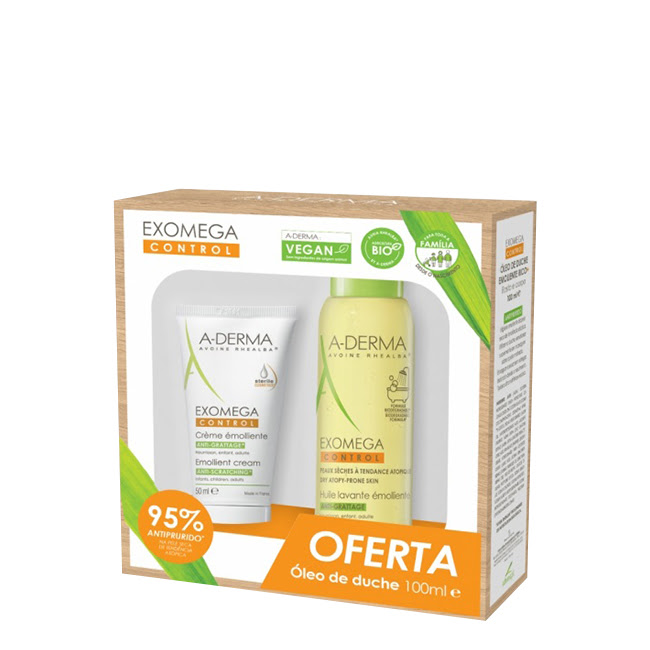 A-DermaExomegaControlEmollientCreamShowerOilKit A-Derma Exomega Control Kit Descoberta Creme Anti Prurido + Óleo Duche - Image 1