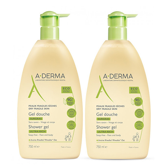 A-DermaShowerGelUltra-RichDuo2x750ml A-Derma Shower Gel Ultra-Rich Duo 2x750ml