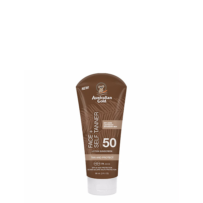 AustralianGoldFaceSelfTannerSPF5088ml Australian Gold Face + Self Tanner SPF50 88ml - Image 1