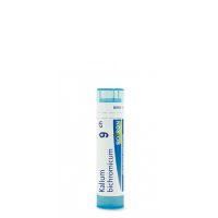 Box  of  Boiron  Kali  Bichromicum  9CH  Granules  by  Boiron,  a  homeopathic  medicine  indicated  for  sinusitis  and  nasal  congestion.