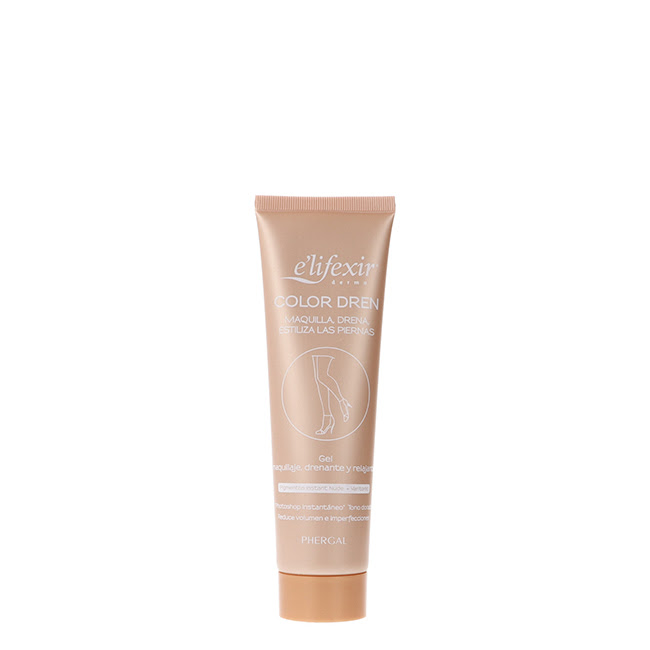 ElifexirColorDrenDrainingColorGel150ml Bottle of Elifexir Color Dren Draining Color Gel by Elifexir, a color gel indicated for leg drainage and skin evening.