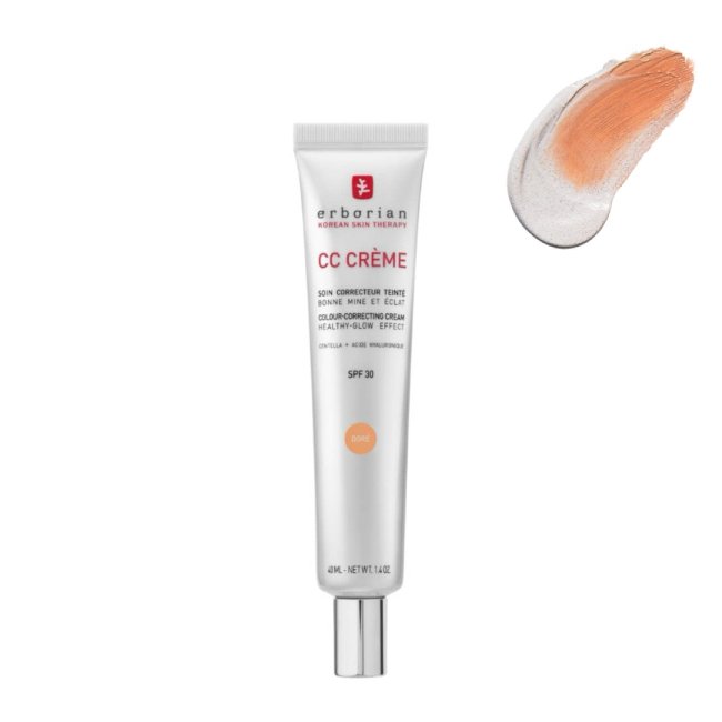 Erborian CC Cream Dore 40ml Tube of Erborian CC Crème Doré by Erborian, a CC cream indicated for hydrating and correcting imperfections of golden skin.