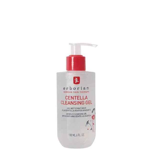 ErborianCentellaCleansingGel180ml Bottle of Erborian Centella Cleansing Gel by Erborian, a gel indicated for removing impurities and purifying the skin.