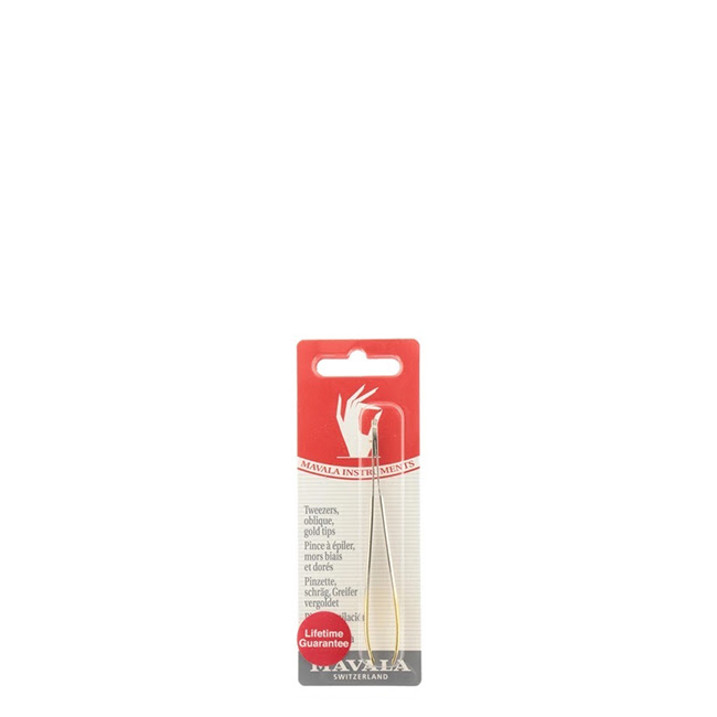 MavalaObliqueTweezersGoldTips Mavala Oblique Tweezers Gold Tips